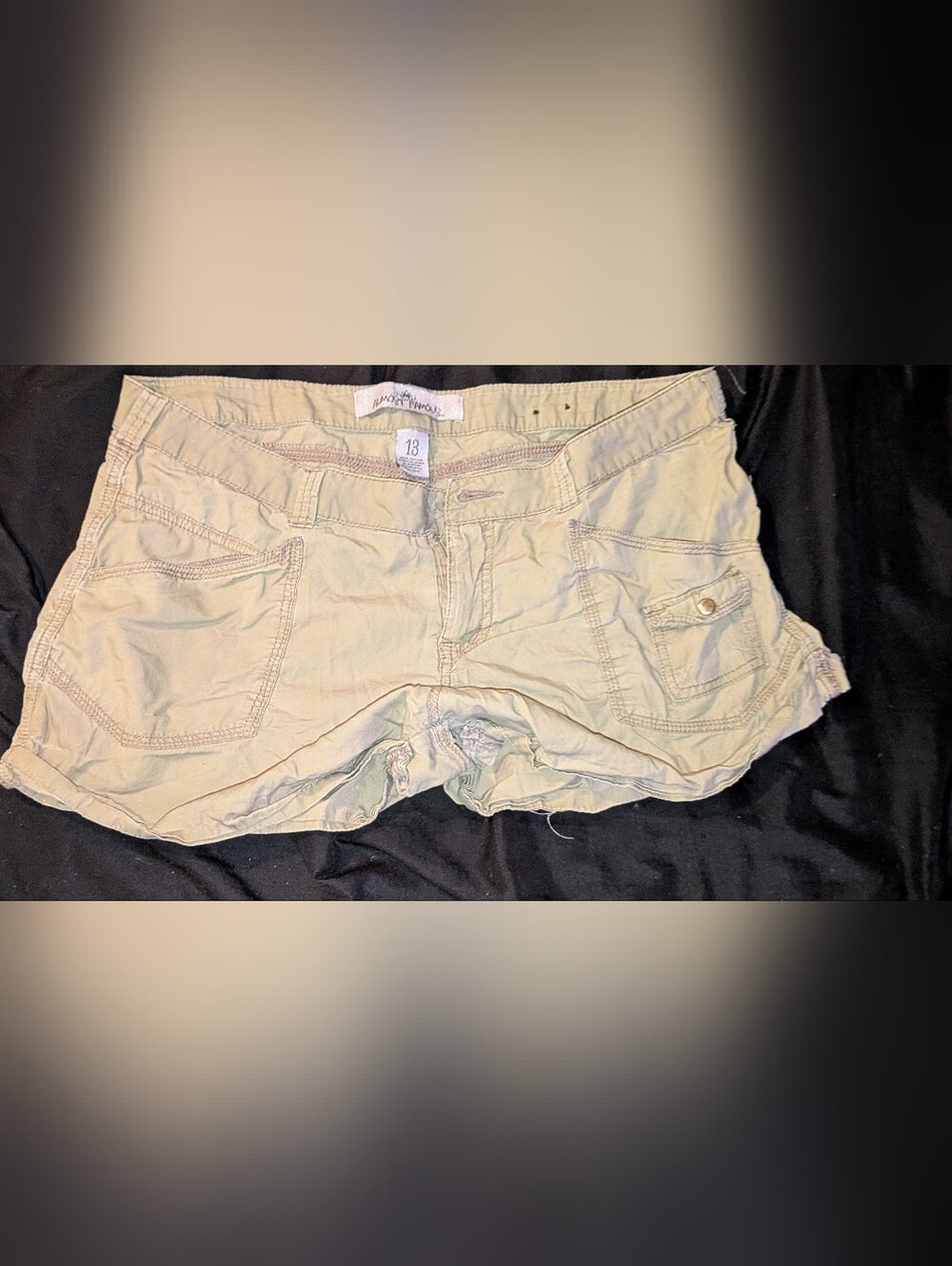 Almost Famous Light Yellow Women's Casual Jean Shorts